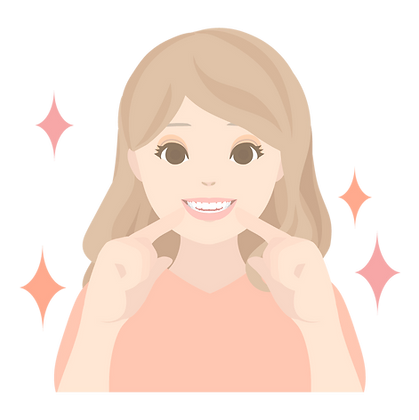 笑顔の女性のイラスト